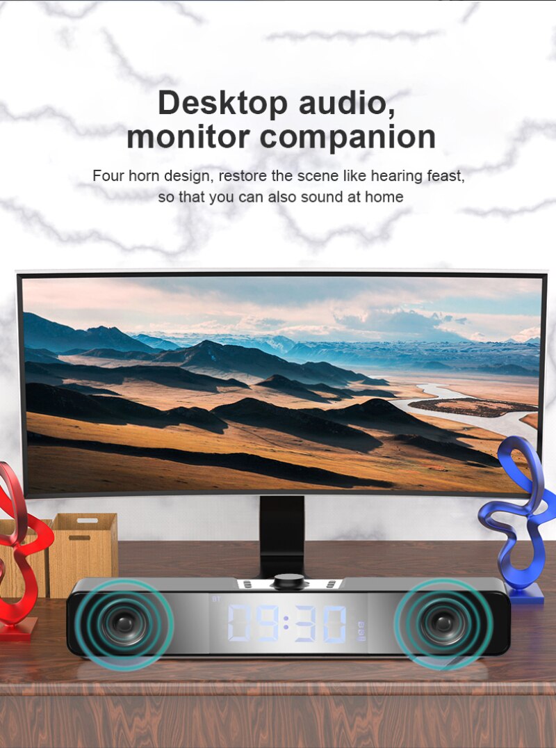 Bakeey-Q19-Subwoofer-Alarm-Clock-Super-Bass-Speakers-HIFI-USB-Wireless-bluetooth-Computer-Desktop-Sp-1882005-5
