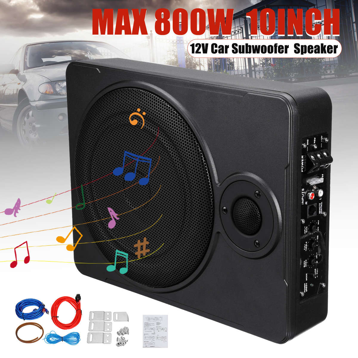 F98773-10inch-800W-Car-Under-Seat-Active-Amplifier-Subwoofer-Bass-HiFi-Slim-Speaker-1747882-3